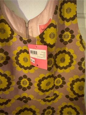 kate spade Pink and Yellow Floral Sleeveless Cotton Dress
